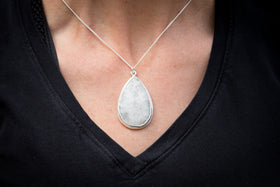 moonstone engravable pendant