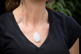 moonstone engravable pendant