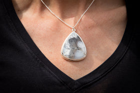 opal dendrite pendant