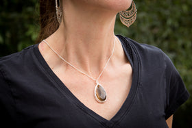 engravable tiger eye pendant