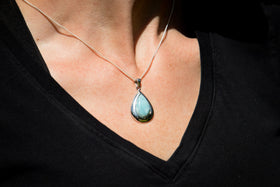 engravable pendant worn