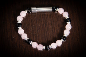 healing bracelet rose quartz onyx