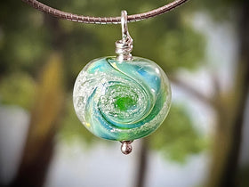 Cosmic Swirl Memorial Pendant