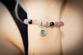 cremation bracelet with cremation ash