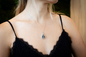 agate moss cremation pendant