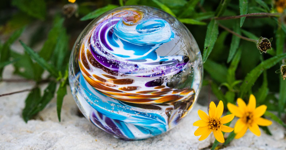 Blown glass heart IN STOCK NOW SHIPS IMMEDIATELY | Ashes Keepsake Glass