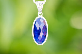 opal pendant with cremation ash