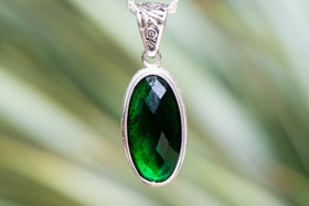 opal pendant with cremation ash