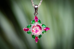 cremation necklace with ash