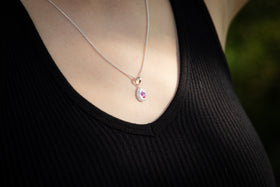 cremation pendant for ashes of people and pets petite bedazzled