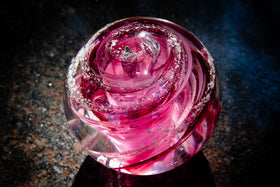 Tranquil Swirl Paperweight with Cremation Ash
