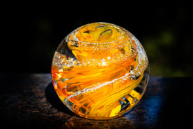 Tranquil Swirl Paperweight with Cremation Ash