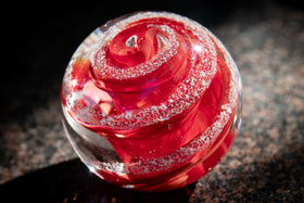 Tranquil Swirl Paperweight with Cremation Ash