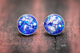 stud earrings for ashes sapphire blue