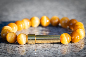 honey tiger eye cremation bracelet