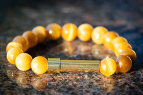 honey tiger eye cremation bracelet