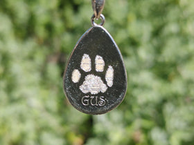 Moon cat engravable pendant
