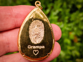 fingerprint engravable labradorite pendant for finger prints pawprints footprints and so much more backside