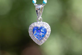 bedazzled heart with ash