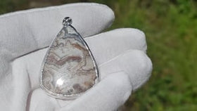 crazy lace engravable pendant