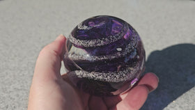 sparkle cremation orb with ashes super cut