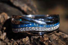 cremation ring with ash