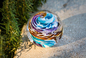 Spirit Swirl Orb with Cremation Ashes