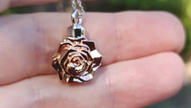 video of keepsake pendant with ashes