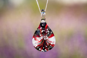 Candy Stripe Pendant with Cremation Ash
