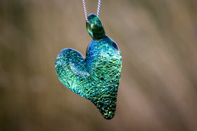 dichroic heart pendant