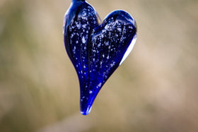 dichroic heart pendant