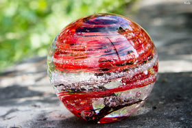 Tranquil Swirl Paperweight with Cremation Ash