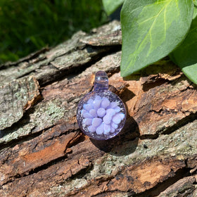 flower pendants with cremation ash