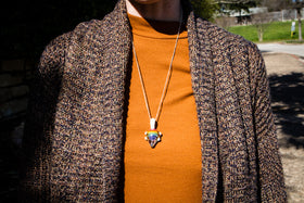 turtle pendant being worn