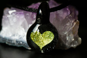 heart hologram pendant