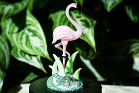 Flamingo Glass Animal Figurine