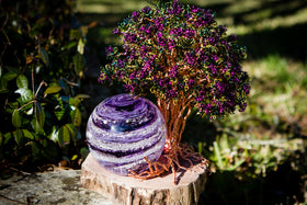 Purple Crepe Myrtle Tree Of Life and Sparkle Orb