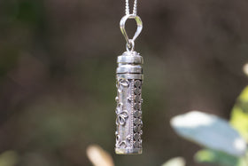 daisy pendant for cremation ash