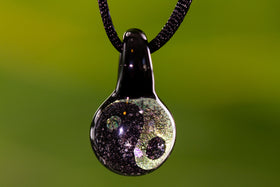 Yin Yang Hologram Pendant with Infused Cremation Ash