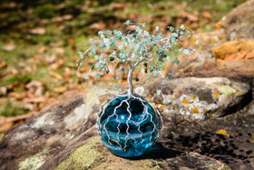 glimmering tree of life with cremation ashes