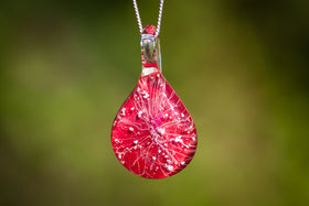 Ruby Slippers Pendant with Cremation Ash
