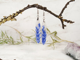 long blue dangle earrings