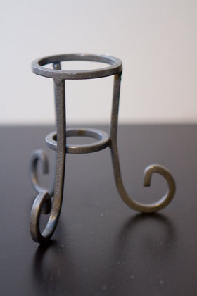 black-wrought-iron-metal-stand