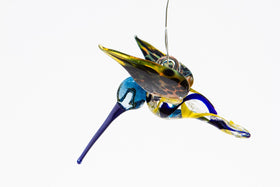 blue-and-yellow-glass-hummingbird-with-infused-ash