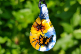 butterfly pendant with ash