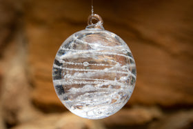 cremation ash clear orb