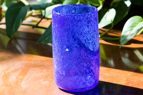 crackle tumbler glass