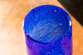 crackle tumbler glass