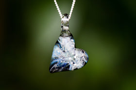 ghost heart pendant with ash
