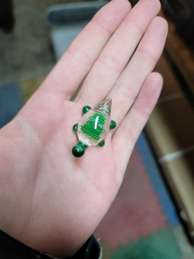 glass turtle pendant